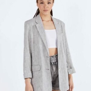 Linen-effect blazer