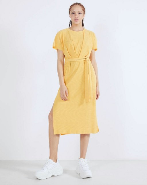 Midi dress with belt - Image 5