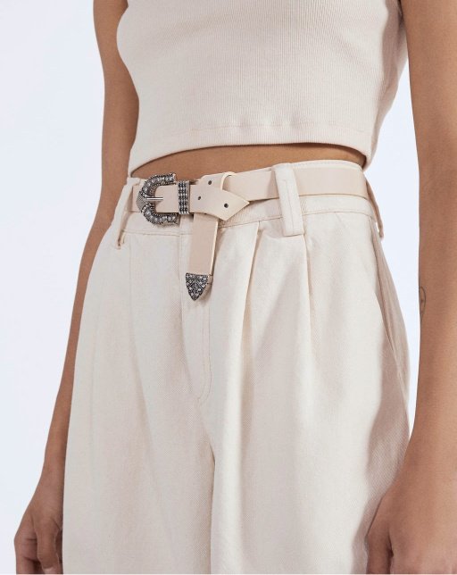 Cowboy belt with rhinestone details - Image 4