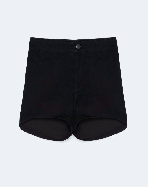High waist denim shorts black - Image 5