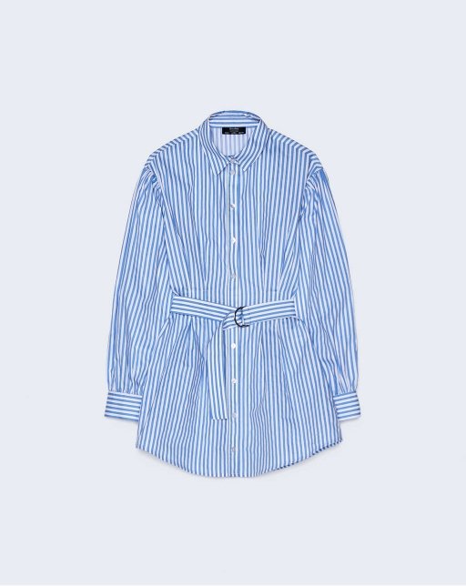 Poplin shirt with belt - Image 5