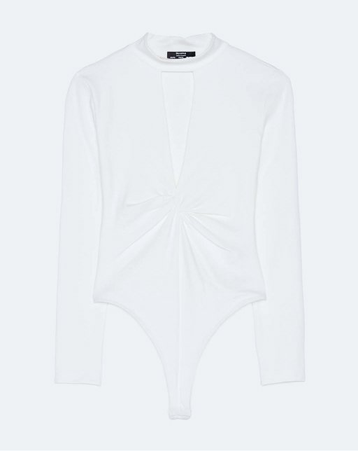 Bodysuit with slit and gathered detail - Image 4